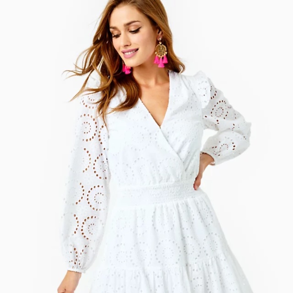 White Lilly Pulitzer Eyelet Dress